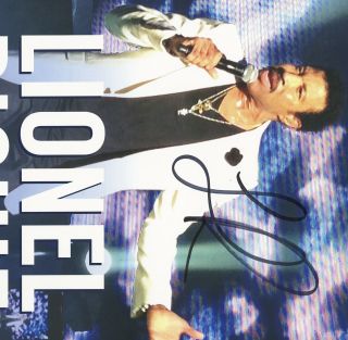 Lionel Richie autographed gig poster Hello,  All Night Long 2