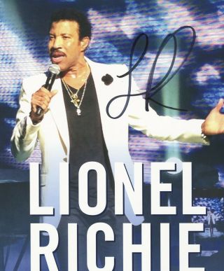 Lionel Richie autographed gig poster Hello,  All Night Long 3
