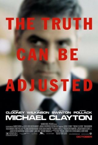 Michael Clayton Movie Poster 2 Sided Final Exl 27x40 George Clooney