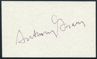 Anthony Geary Signed 3x5 Index Card Actor General Hospital Luke And Laura Uhf