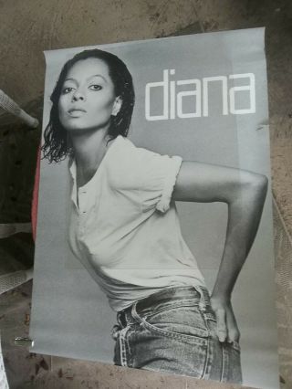 Diana Ross 1980 Diana Promo Poster Motown Records Huge