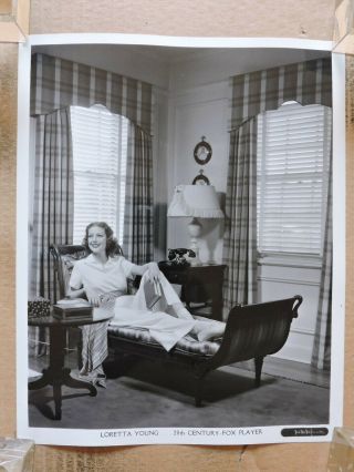Loretta Young At Home Fashion Portrait Photo By Frank Powolny 1937 Fox