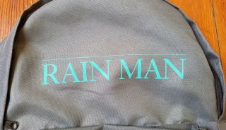 RARE VINTAGE 1988 RAIN MAN MOVIE PROMO BACKPACK - TOM CRUISE DUSTIN HOFFMAN 3