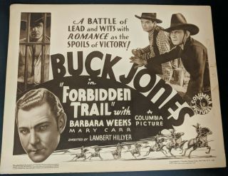 Buck Jones In The Forbidden Trail 1932 Columbia Western Lobby Card Vg