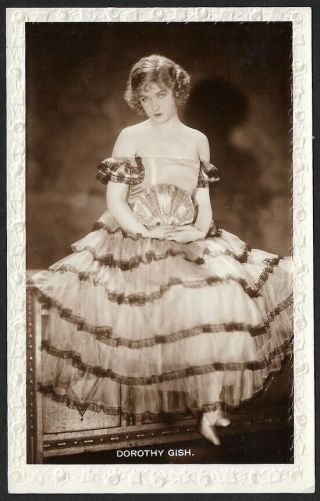 Vintage 1920s Rppc Real Photo Postcard Silent Film Star Dorothy Gish As Señorita