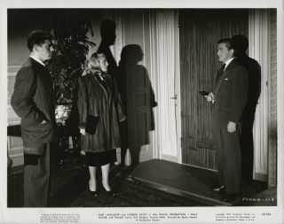 Kirk Douglas Points A Gun At Burt Lancaster & Lizabeth Scott Orig 1948 Photo
