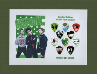 Green Day Matted Picture Guitar Pick Set Limited Number May Vary 21 Guns