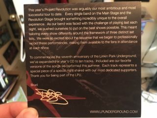 LINKIN PARK LP Underground 7 Package (Comes With EXTREMELY RARE LPU Newsletter) 8