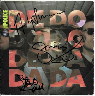 The Police De Do Da Hand Signed Autographed 7 " Vinyl Sting Summers Copeland
