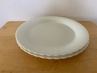 Mikasa Bone China White Silk 10 - 1/2 " Dinner Plate,  Set Of 2