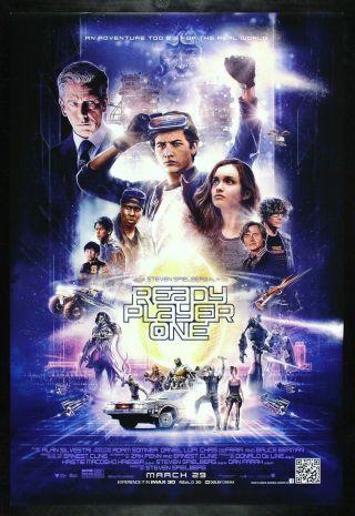 Ready Player One ✯ Cinemasterpieces Movie Poster Ds 2018
