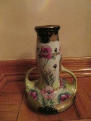 Rare Antique Nippon Art Nouveau Hand Painted Porcelain Japanese Vase 3