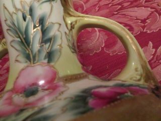 Rare Antique Nippon Art Nouveau Hand Painted Porcelain Japanese Vase 7