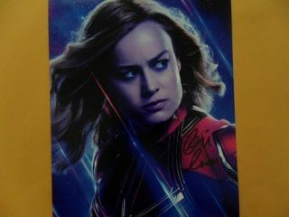 Brie Larson 8x10 Autographed " Captain Marvel " Photo