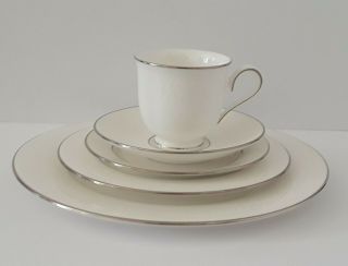 5 Piece Place Setting Hannah Platinum Bone China By - Lenox With Tags