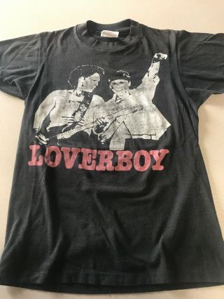 Vtg Vintage 1982 Loverboy Get Lucky Winter Concert Tour T - Shirt Sz Small
