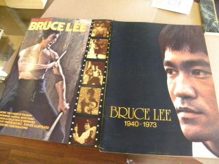 2 Rare 1974 Bruce Lee Memorial Magazines 1940 - 1973 & The Best Of Bruce Lee Oop