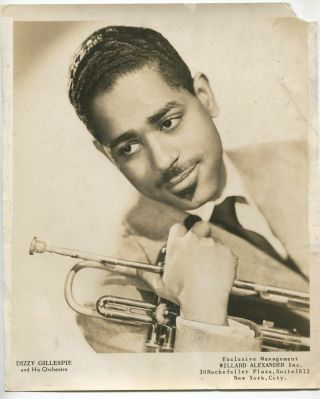 Dizzy Gillespie 1948 Photo Jazz Trumpeter Bebop Orchestra J6928
