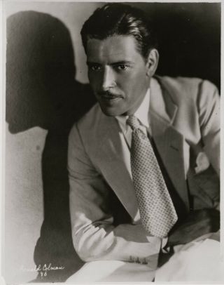 Ronald Colman Portrait.  Circa 1929.  Looking Dapper
