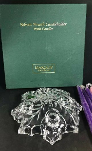 Marquis By Waterford Advent Wreath Candle Holder Complete With Candles 20