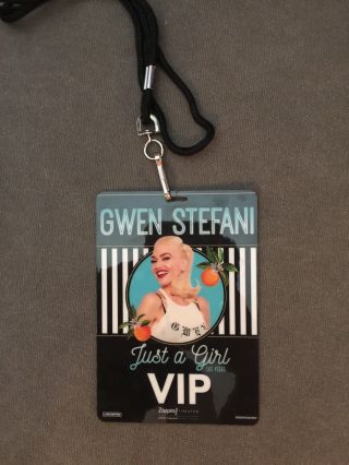 Official Gwen Stefani Just A Girl Vip Lanyard Laminate