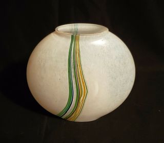 Kosta Boda Bertil Vallien “rainbow Thread” Series Vase -