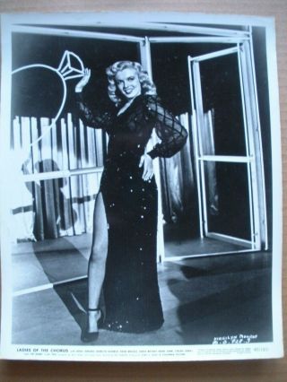 Marilyn Monroe 1948 Movie Promo Film B&w Photograph Ladies Of The Chorus