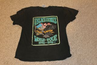 Vtg 1995 The Black Crowes T Shirt Rock Band Concert World Tour Tee Xl Htf Retro