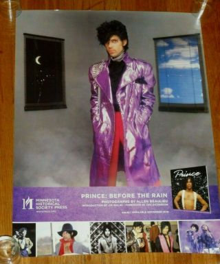 Prince Before The Rain Promo Poster Rare 18 " X 24 " Minneapolis Purple Last One