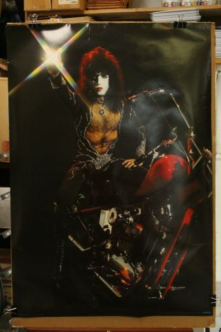Paul Stanley Kiss Motorcycle Poster 26 5/8 X 38 5/8 1978 Wizard Genius Wg 2400