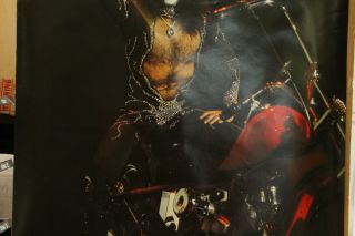Paul Stanley Kiss Motorcycle Poster 26 5/8 x 38 5/8 1978 Wizard Genius WG 2400 3