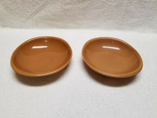 2 Russell Wright Iroquois Casual Ripe Apricot Gumbo Bowls