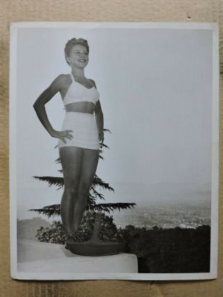 Jean Porter Leggy Candid Swimsuit Portrait Photo By Mel Traxel 1945