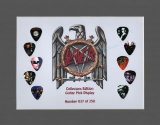 Slayer Matted Picture Guitar Pick Set Limited Number May Vary Limited Kerry King