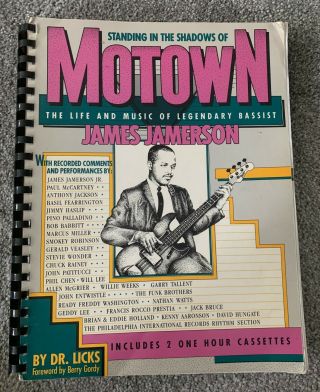 Bob Birch Elton John Bassist - Owned & Signed James Jamerson Motown Book Bass Vtg