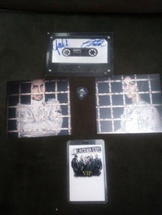 Lacuna Coil Signed Delerium Card With Guitar Pick And Vip Pass Gothic Metal