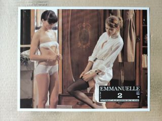 Sylvia Kristel Unclips Her Stocking Leggy French Lobby Card 1975 Emmanuelle Ii