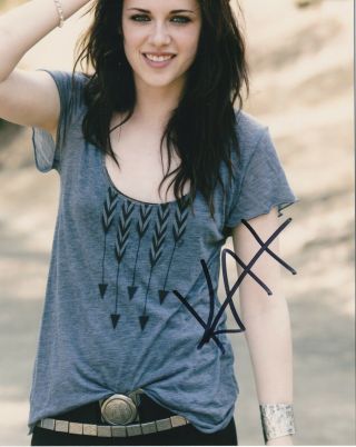 Kristen Stewart Signed 8 X 10 Photo Autograph With Twilight Great Stuff