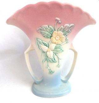 Vintage Hull Art Wild Flower Vase W - 15 10 1/2 " Pink Blue Green