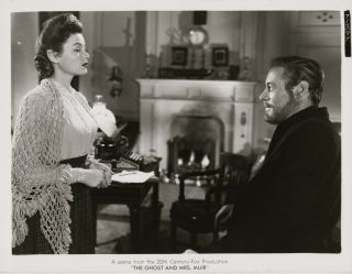 Gene Tierney,  Rex Harrison Orig 1947 Scene Still.  The Ghost And Mrs.  Muir