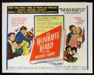 Wonderul World Of The Brothers Grimm Yvette Mimieux George Pal Half Sheet A 1963