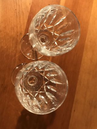 Pair Waterford Crystal Kildare 6 1/2” Claret Wine Glasses 2