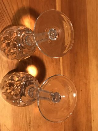 Pair Waterford Crystal Kildare 6 1/2” Claret Wine Glasses 4