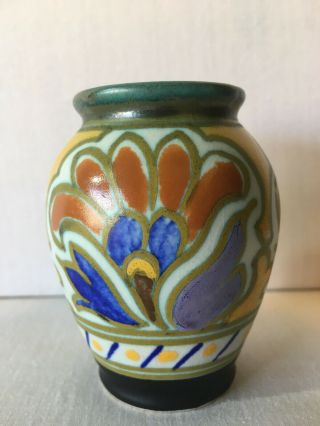 Royal Metz Zuid Holland Gouda Art Pottery Vintage Bud Vase