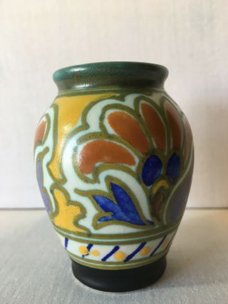 Royal Metz Zuid Holland Gouda Art Pottery Vintage Bud Vase 4