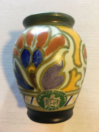 Royal Metz Zuid Holland Gouda Art Pottery Vintage Bud Vase 8