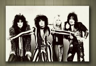 Motley Crue Box Framed Canvas Poster Size A1 A2 Or A3 Tommy Lee Jones
