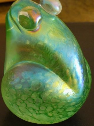 John Ditchfield Glassform Green Frog Signed