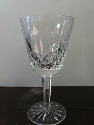 A Set Of 8 Limited Run Waterford Crystal Lismore Wine Goblets 5 3/4 Inches Tall