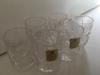Bleikristall Crystal Shot Glasses Set of 6 Made in Germany 4